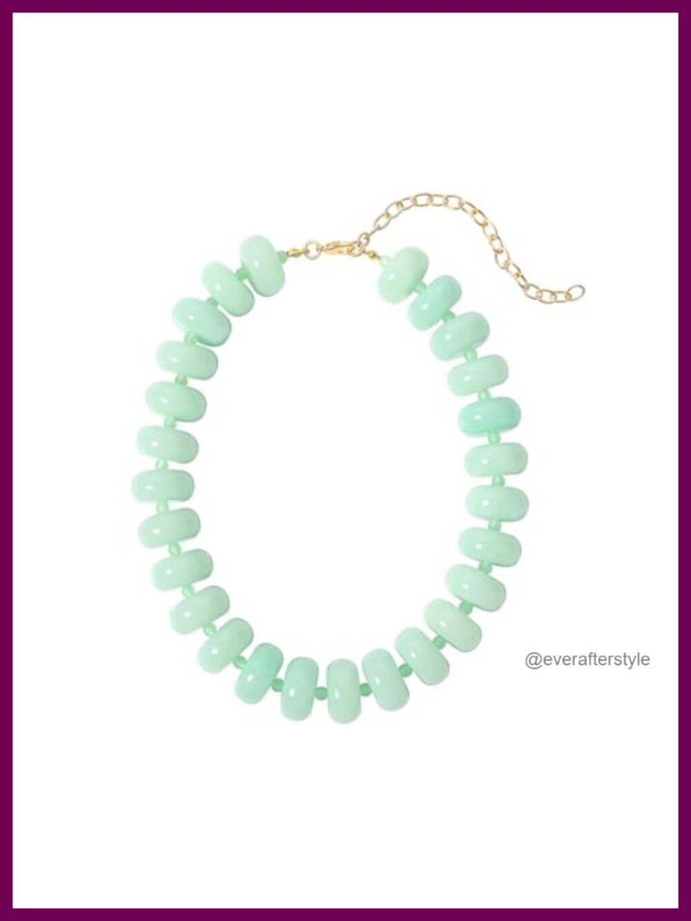 Chunky Beaded Necklace for Women, Multi-Color Acrylic Choker